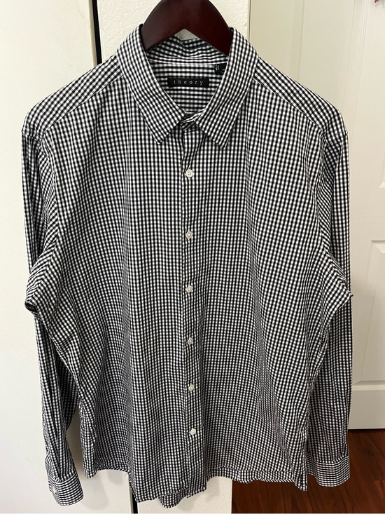 Theory Other - Theory Men's Black and White Gingham Button-Down Shirt